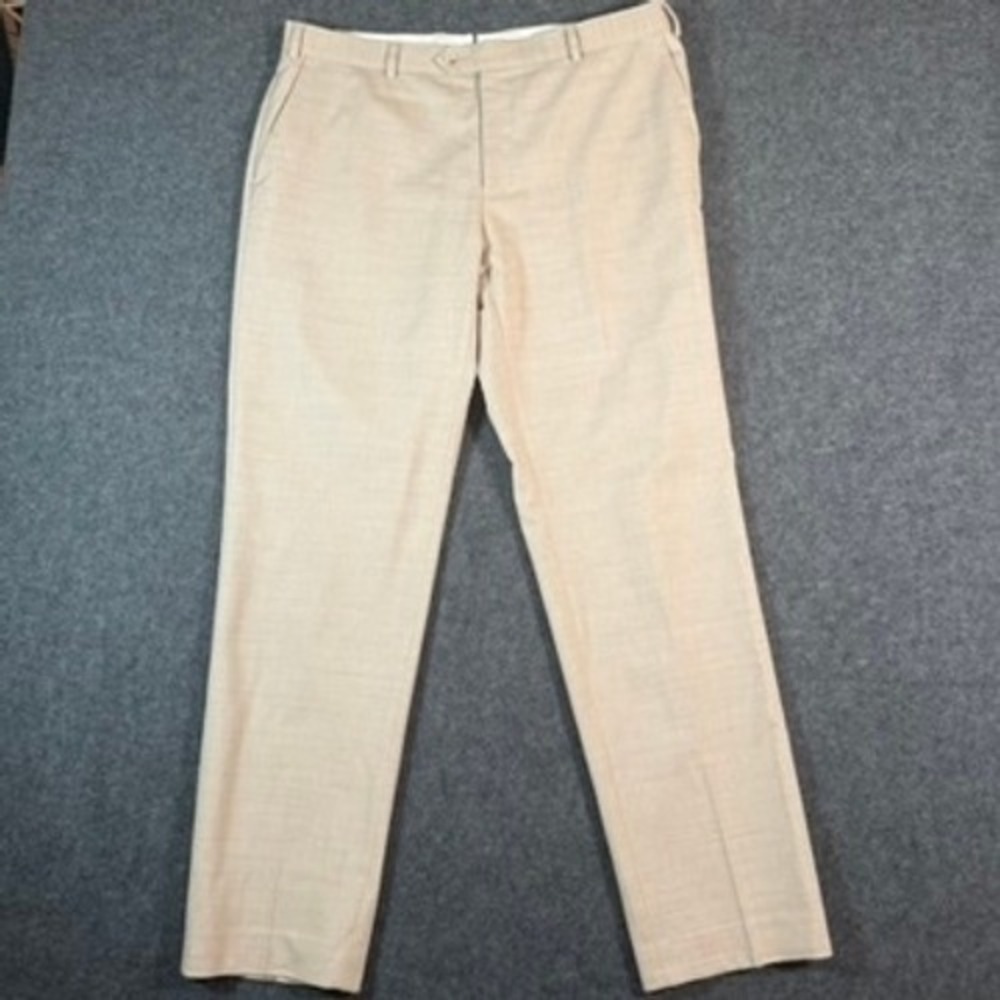 Suitsupply Mens Taupe Beige Wool 4-Ply Straight Leg Dress Pants 38 Fits 36x33